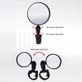 thumbnail image 2 of Modern Tech Black Bicycle Rearview Mirror - 5cm Wide-Angle Convex Stainless Steel Lens, 360° Rotatable Silicone Handle, Portable Lightweight Design for Mountain Bikes & Road Cycles, Easy, 2 of 6