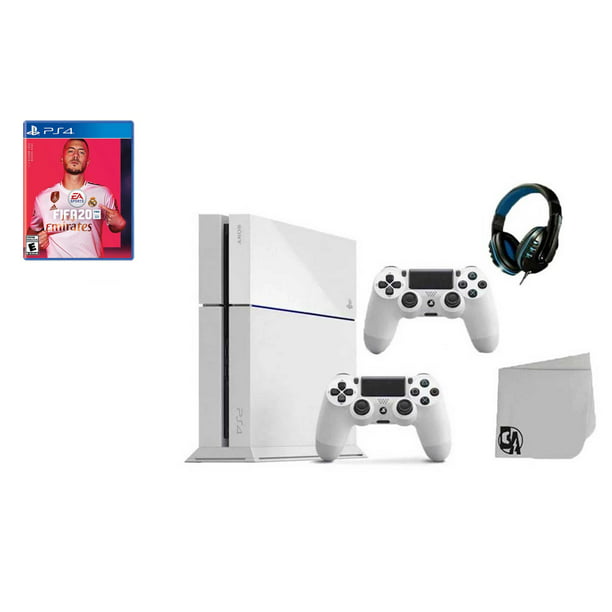 seksuel sikring Sæt tøj væk Sony PlayStation 4 500GB Gaming Console White 2 Controller Included with  FIFA-20 BOLT AXTION Bundle Used - Walmart.com