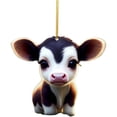 thumbnail image 1 of Vaidha Cute Cow Car Pendant Home Tree Decoration Christmas Tree Ornament Home Decor 2PC, 1 of 1