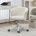thumbnail image 2 of Vinsetto Fluffy Office Chair with Adjustable Height, Armless, White, 2 of 10
