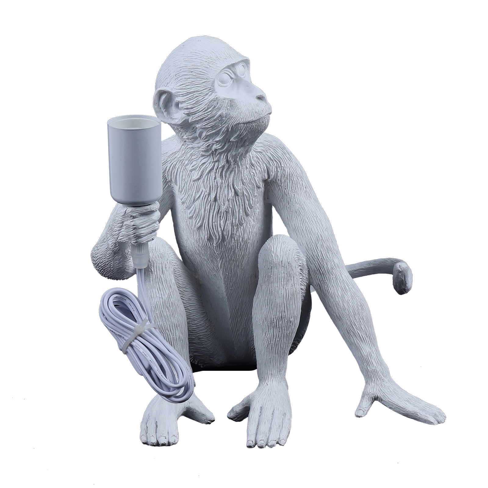Miumaeov Monkey Table Lamp Vintage Resin Monkey Table Light Industrial Table Fixture for Living Room Children's Room Bedroom Office 10.2x8.6x11.8"