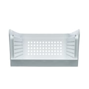 Mainstays Open-Front Stackable Closet Storage Organizer Bin with Breathable Holes, White Plastic