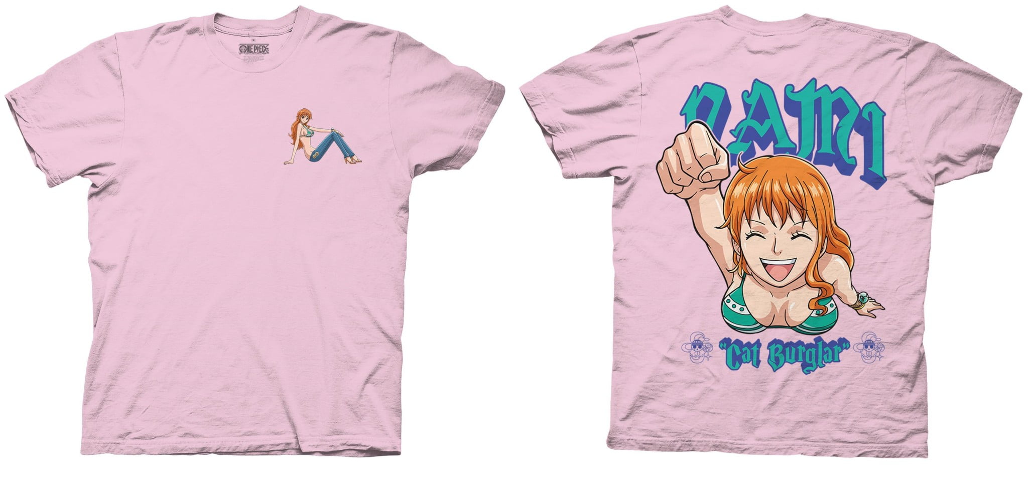 One Piece Nami Cat Burglar With Back Print Officially Licensed Adult T-Shirt