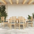 thumbnail image 3 of vidaXL Patio Dining Set Outdoor Table and Chair Furniture Solid Wood Teak, 3 of 128