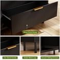 thumbnail image 4 of Luku Wave Fluted 5 Drawer Dresser, 38" Tall Chest of Drawers with Anti-Tip, Wide 4-Tier Wood Nightstand with Metal Legs for Bedroom, Entryway, Small Spaces, 4 of 7