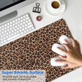 thumbnail image 4 of Long Mouse Pads for Desk,Brown and Black Leopard Print Desk Mats on Top Of Desks, Desk Mouse Pad Extra Large with 3mm Non-Slip Base and Stitched Edge for Gaming,Office,Work,Home 35.4"x15.7", 4 of 6