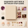 thumbnail image 5 of Sea Glass Christmas Tree Kit Christmas Sea Glass Art Kit, Santa Claus Night Light DIY Craft Kit for Adults, Sea Glass Style Resin Tile Accents with Warm LED, Arts and Crafts for Mantel, 5 of 8