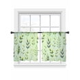 thumbnail image 2 of Green Leaves Sheer Curtains 54 Inches Length 2 Panels Set, Window Sheer Curtains for Living Room/Bedroom, Summer Botanical Farmhouse Leaf Light Filtering Rod Pocket Curtain 52''x54''x2, 2 of 8