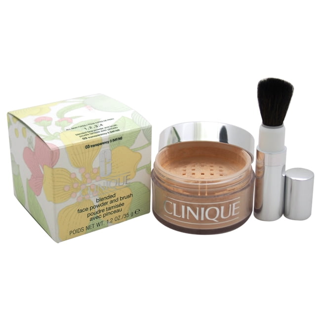 Face Powder and Brush - # 03 3 (MF/M)- All Skin Types by Clinique for Women - 1 - Walmart.com