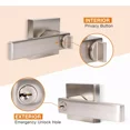 thumbnail image 2 of Cerradura Manija Seguridad Cuadrada Puerta Recamara Baño, 2 of 7