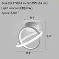 thumbnail image 4 of ADISUN Flush Mount Light Round Modern Hallway Ceiling Lamp, Led Ceiling Light Fixture White(Cool White Light,6000K), 4 of 7