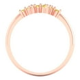 thumbnail image 5 of 0.17 ctw Wedding Band for Women - 18K Rose Gold Natural Citrine Stackable Eternity Ring, 5 of 6