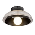 thumbnail image 2 of Golden Lighting Crawford 1-light Flush Mount in Matte Black, 2 of 8