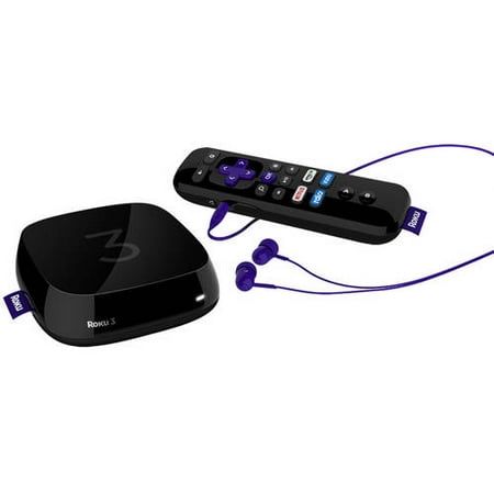 Roku 3 Streaming Media Player with Voice Search Remote - (Best Private Channels For Roku 3)
