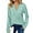 C-Light Green, variant on Long Sleeve Shirts for Women Fall V Neck Waffle Knit Blouses Dressy Casual Tunic Tops Ladies Work Clothes