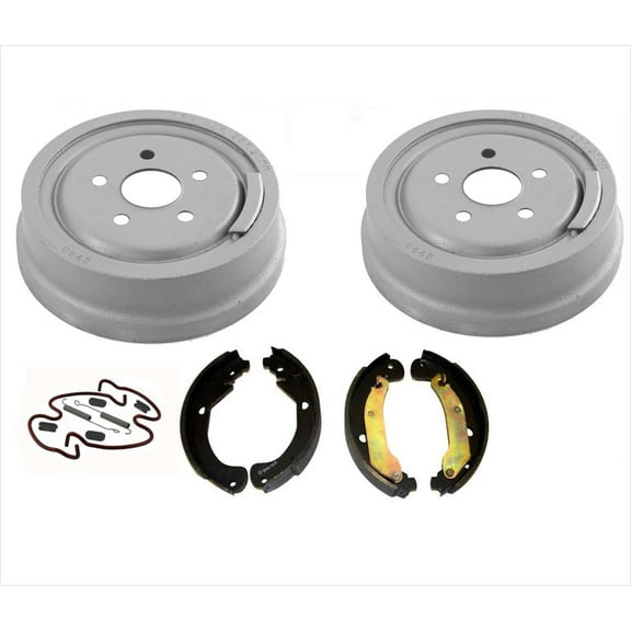 (2) Rear Brake Drums & Shoes & Brake Springs for 2003-2005 Cavalier Sunfire