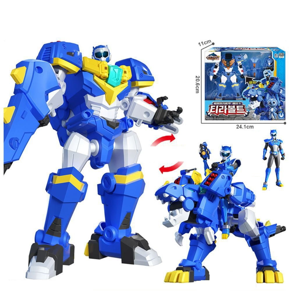Mini Force Penta X Bot Volt Pentat Bolt Transformer Robot Car Korean Toy Penta X Machine 5.89In Blue