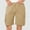 Khaki, variant on Elvqul Pull On Shorts for Men Print Beige Summer Big and Tall Mens Shorts