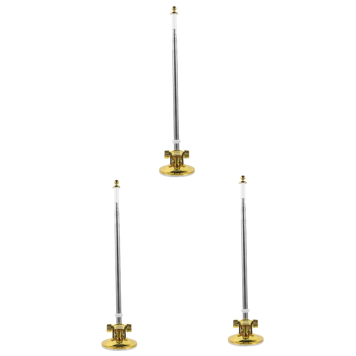 unbranded 3pcs Outdoor Flag Pole Stand Durable Suction Cup Flagpole Stand Display Car Flag Mount Tool