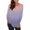Purple, variant on Patlollav Womens Plus Size T-Shirt Round-Neck Long Sleeve Print Casual Blouse