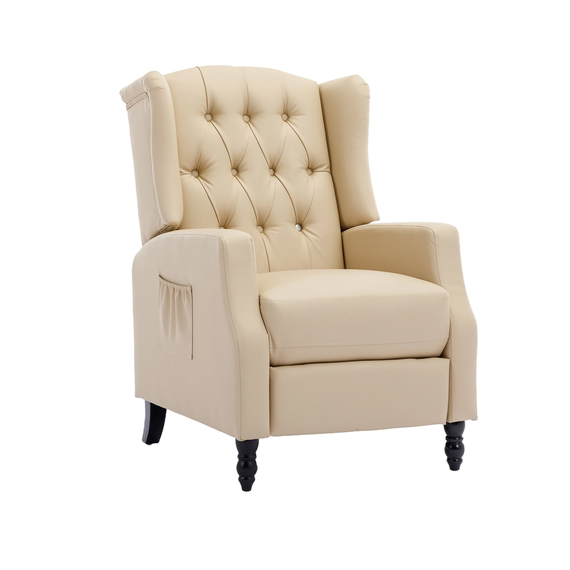 Kadyn Massage Recliner Chair, Fabric Recliner Sofa Home Theater Seating, Single Sofa Armchair Easy Lounge for Living Room, Camel