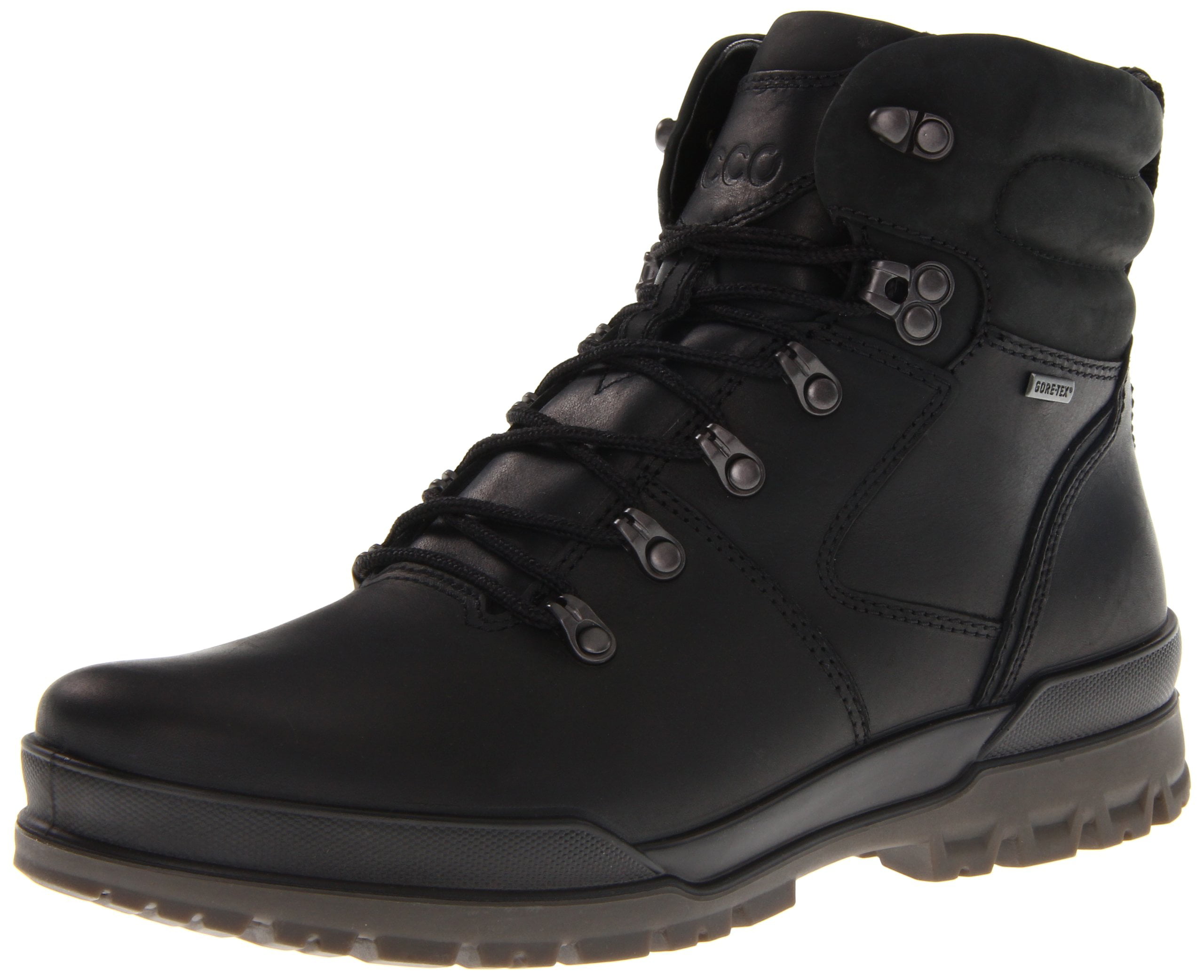 plain black walking boots