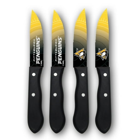 Woodrow Pittsburgh Penguins 4-Piece Stainless Steel Steak Knife Set