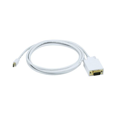 UPC: 0844660060031 | Monoprice 6  Mini DisplayPort Male to VGA Male 32AWG Cable White 106003