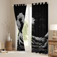 thumbnail image 3 of Feelyou Ocean Wave Curtains Pack of 2 (42x84 Each), Vintage Tokyo Curtains Blackout, 3 of 6