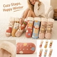 thumbnail image 5 of Women's Non Slip Animal Slipper Socks, Fleece Lined Thick Warm Winter Floor Socks, Cozy Home Lounging Socks, Snow Socks, 5 of 6