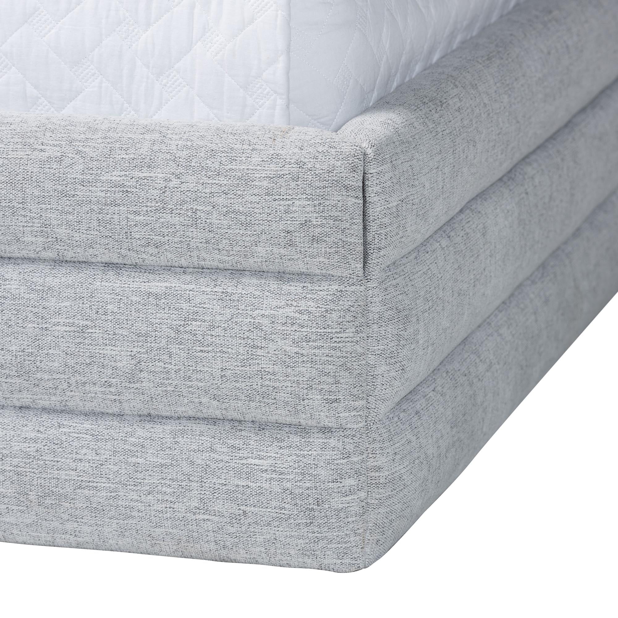 Baxton Studio Cadmus Modern Platform Bed, Queen, Light Grey