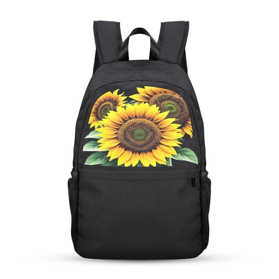 Back to School Backpack for, Teens, College, Office - Laptop Compartment - Sunflower Casual Backpack