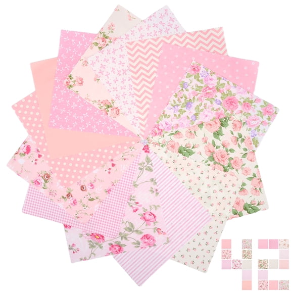 42Pcs Cotton Fabric Squares 10x10 in Floral Print for Sewing Quilting DIY