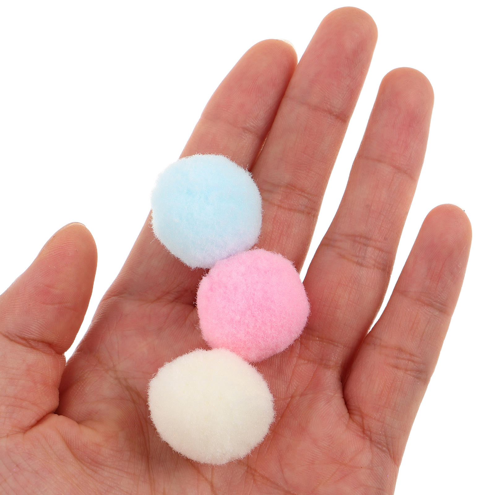 OUNONA 1000 Pieces Multicolor Pom Poms for Crafts, High Elasticity Polyester Puff for Projects and Decorations