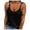 Black, variant on Tank Tops For Women O-Neck Sleeveless Pure Colour Camisole Knitting Vest Tops Regular Fit Purple Top