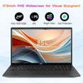 thumbnail image 5 of 17.3" FHD Laptop Computer Intel Core i3-1215U 6-Core Processor (Up to 4.4GHz) 16GB RAM 1TB SSD Intel UHD Graphics 65W GaN Type-C Charger Backlit Keyboard Fingerprint For Home Student Business Gray, 5 of 9