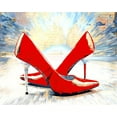 thumbnail image 2 of Bolokofsky, Ronald 18x15 White Modern Wood Framed Museum Art Print Titled - Hot Red Pumps, 2 of 4