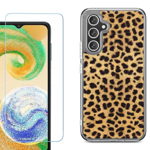 Phone Case for Samsung Galaxy S26 5G, with Screen Protector, by OneToughShield - Cheetah Gold/Black
