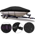 thumbnail image 2 of LELINTA Boat Cover - Waterproof 600D Marine Grade Heavy Duty Boat Cover Trailerable Fishing Ski Bass V-Hull Runabouts Fit V-Hull, Tri-Hull, Runabout Boat 17 ft-19 ft, 2 of 8