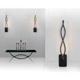 thumbnail image 2 of Billuyoard Lámpara LED montada en la pared de la escalera del pasillo del dormitorio del hogar de la luz de la pared del diseño de la onda Iluminación y accesorios Warmes Licht der schwarzen Schale Billuyoard HA6408-01B, 2 of 6
