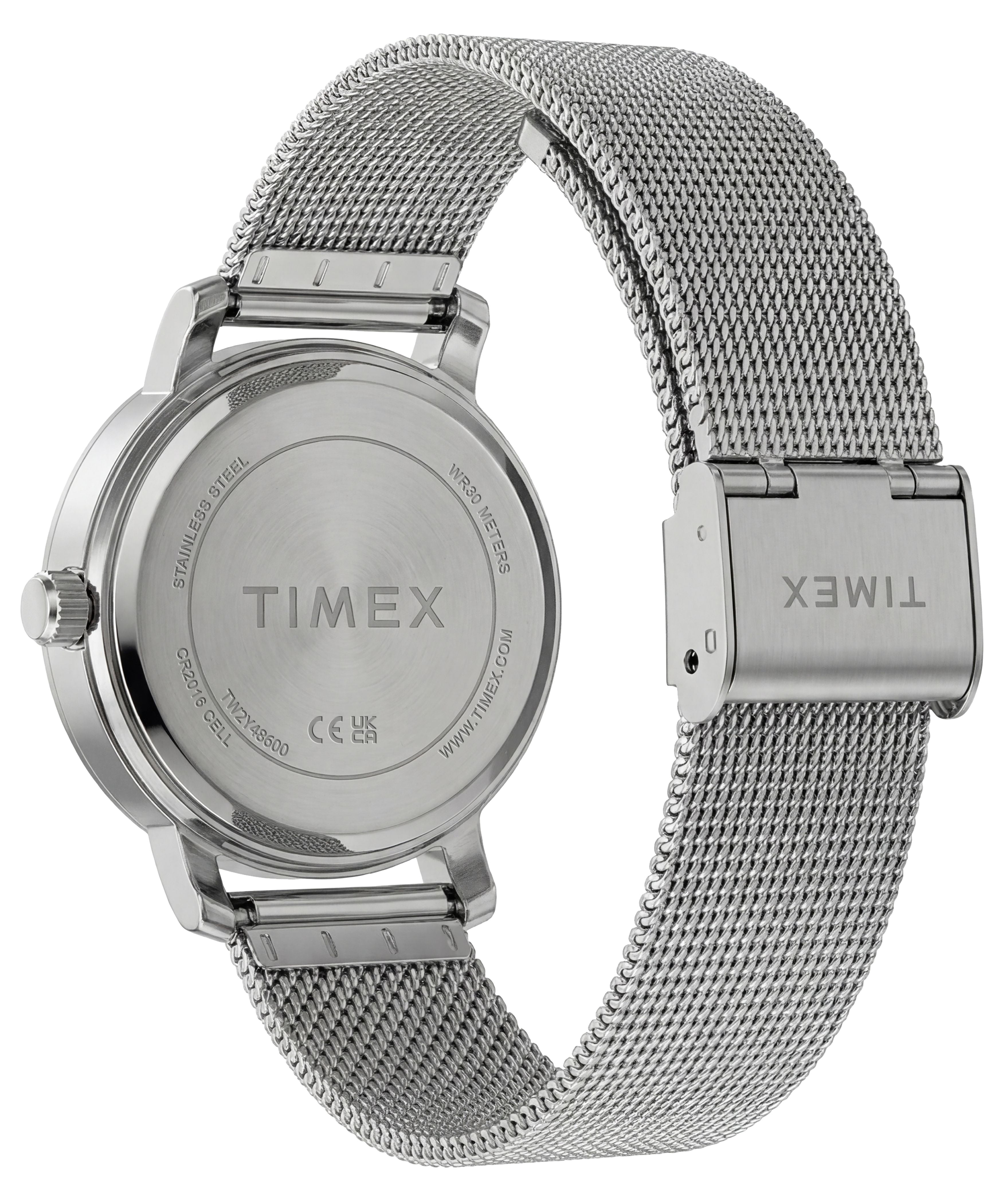 Timex Women's Main Street 31mm Watch - Silver-Tone Mesh Bracelet Silver-Tone Dial Silver-Tone Case