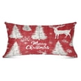 thumbnail image 4 of Pillow Case Plush Pillow Red Plaid Pattern with Reindeer Case standard size/King size/Queen size Bed Pillow Pillowcases, 4 of 9