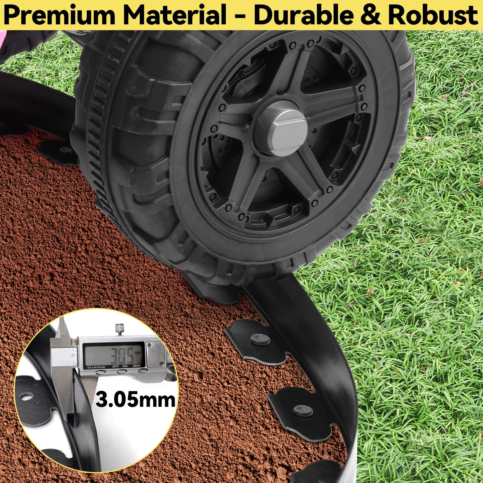GOTGELIF Landscape Edging 2inch Tall, 40/100ft No-Dig Landscape Edging Border with 50/120 Spikes Plastic Garden Edging for Landscaping