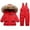 Red, variant on Baby Girls Snowsuit Toddler Winter Hooded Down Jacket Coat Snow Pants Kids Warm Hoodie Coat Jacket and Snow Pants Trousers 2 Pieces Ski Set