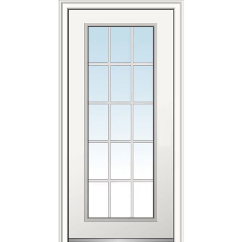 Verona Home Design Clear Glass 1 Lite Steel Primed Prehung Front Entry Door Walmart Com
