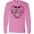 thumbnail image 3 of Inktastic Gigi with Hearts and Swirls Long Sleeve T-Shirt, 3 of 5
