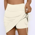 thumbnail image 6 of Njagoc3 Womens High-Waisted Ruched Drawstring Mini Skirt for Summer Parties & Beach Outings, 6 of 6