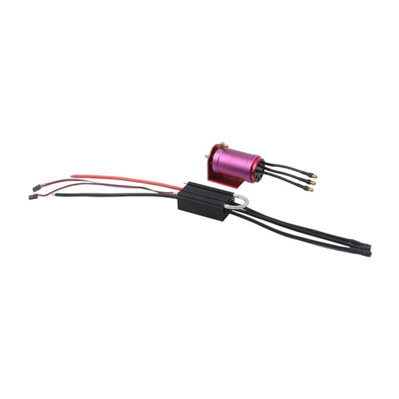 24V RC Brushless 4082-1600KV Brushless Motor Water Cooling Jacket with 150A Electronic Speed Controller for RC Boat Car