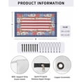 thumbnail image 2 of 4th of July RV Awning Sun Shade Screen 9'X15.3' Patriotic Poppy Mesh Sunscreen Red White and Blue Stars Stripes Awning Shade Screen with Zipper UV Blocker Completed Kits for RV Motorhome Camper, 2 of 7