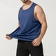 thumbnail image 2 of Chaleco de Fitness para Hombres, Top sin Mangas de Ejercicio de Ejecución Casual con Cuello Redondo Suelto para Al Aire Libre Y Oficina, Chaleco de Color Sólido Atlético, 2 of 8